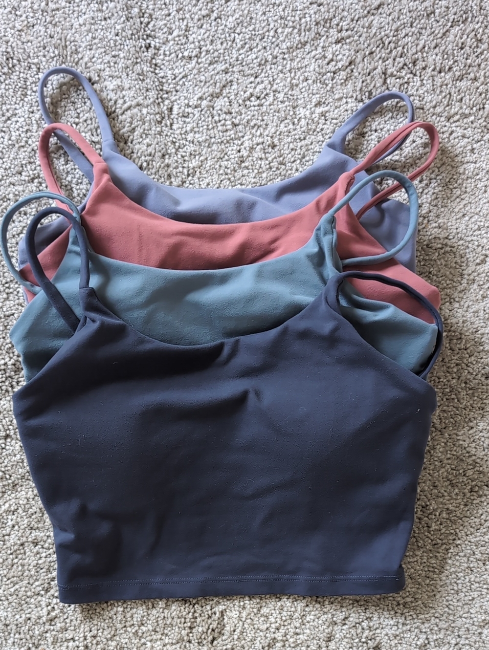 Women’s Padded Crop Tank - Navy, Teal, Rose, Lavender
